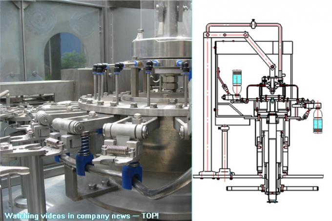 Máquinas engarrafadas puras de poupança de energia da produção da água com controle do PLC/enchimento giratório