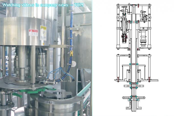 As máquinas engarrafadas puras de poupança de energia da produção da água com PLC controlam/enchimentos giratórias
